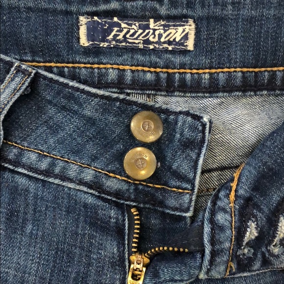 Hudson Flap Pocket Distressed Bootcut Jean - Picture 4 of 8